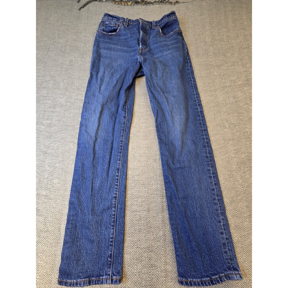 Levi's 501 Original Fit Jeans Womens W28xL30 Blue Denim Medium Wash Straight Leg
